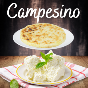 arepas con queso campesino rallado