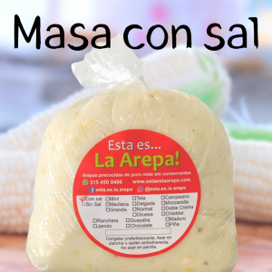 masa de maíz con sal marina