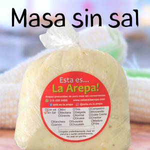 masa de maíz sin sal