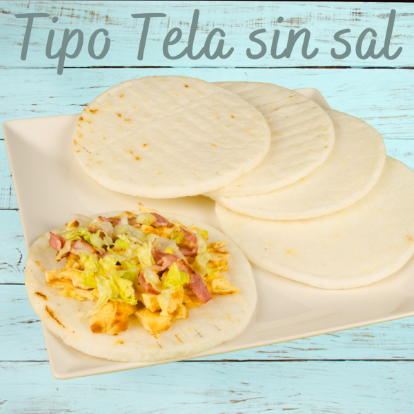 arepa de maiz tipo tela